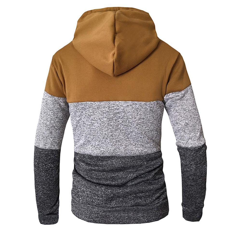Mens  Winter Casual Long Sleeve Slim Pocket Fit Hoodies Blouse Top