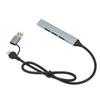 Type C Hub 4 Ports 5Gbps Aluminium Alloy Plug and Play Space Gray USB 3.0 Docking Station for