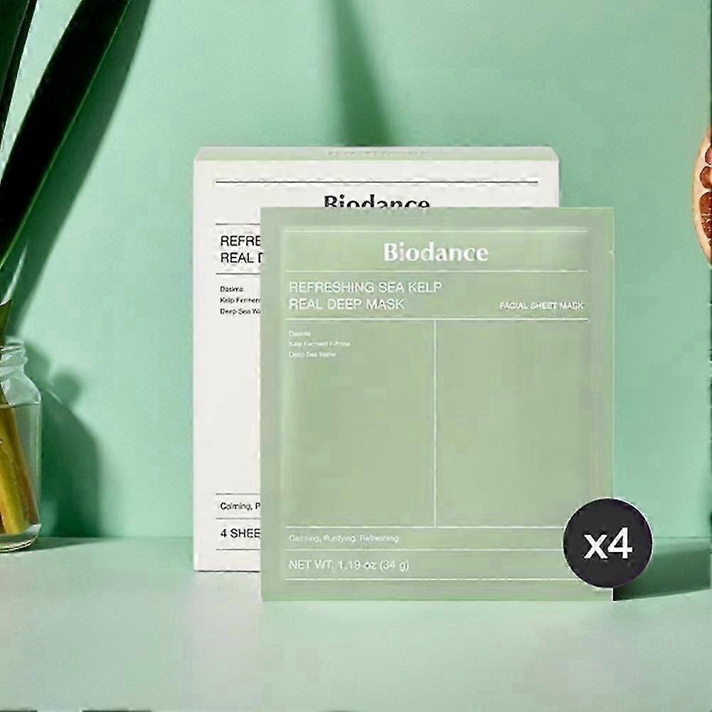 4-Pack Collagen Face Mask Sheet Set for Deep Hydration and Firming with Hyaluronic Acid and Plant Extracts