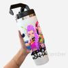 30Oz Anime K-Pop Large Capacity Portable Car Cup Stainless Steel Thermos Cup with Straw Handle Travel Sports Water Bottle Vacuum Flask