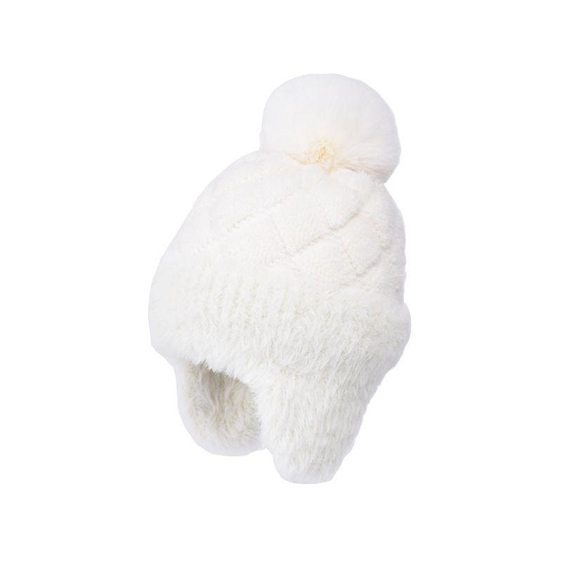 Hat winter new warm cute knitted plush plush ear protection hat cold thickened fashion wool hat