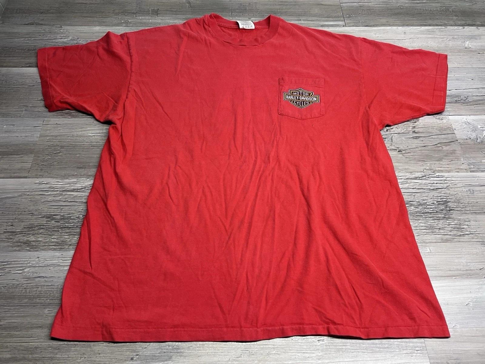 Vintage Sun Faded Harley Davidson Pocket T-Shirt Mesa Arizona Single Stitch 2XL 4XL