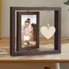 With Heart Pendant Desktop Photo Frame Wooden Photo Display Frame  Home Supplies