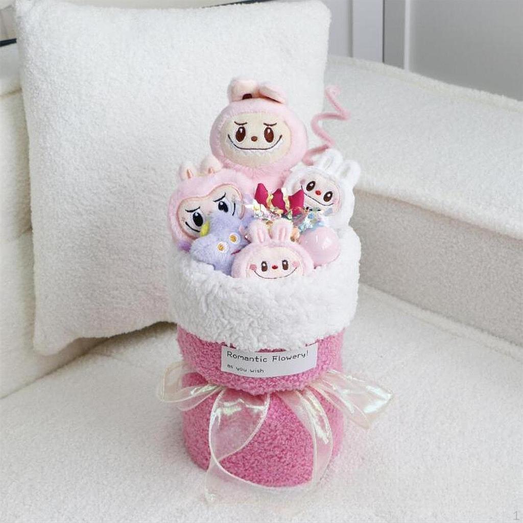 Plush Toy Doll Bouquet Home Decor for Anniversaries Bridal Shower Mother Day Coffee