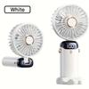 Portable Mini Fan With 6 Speeds LED USB Rechargeable Charging Small Foldable Battery Fans Handheld Desk Bedroom Indoor Outdoor