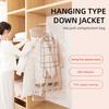 5 Hooks Extra Large Hanging Vacuum Compression Storage Bag Thickened Organizer Elongated Design No Power Required Clothing Protection And Space Saver