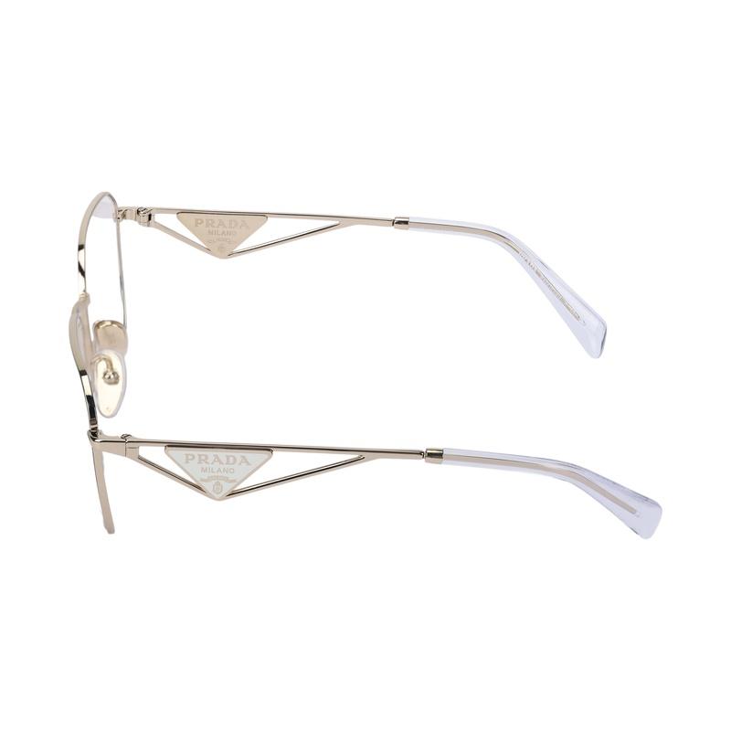 Prada [Available prescriptions] Hollow temples, irregular shaped optical frames, women’s style, gold Gold 55 in original box and bag