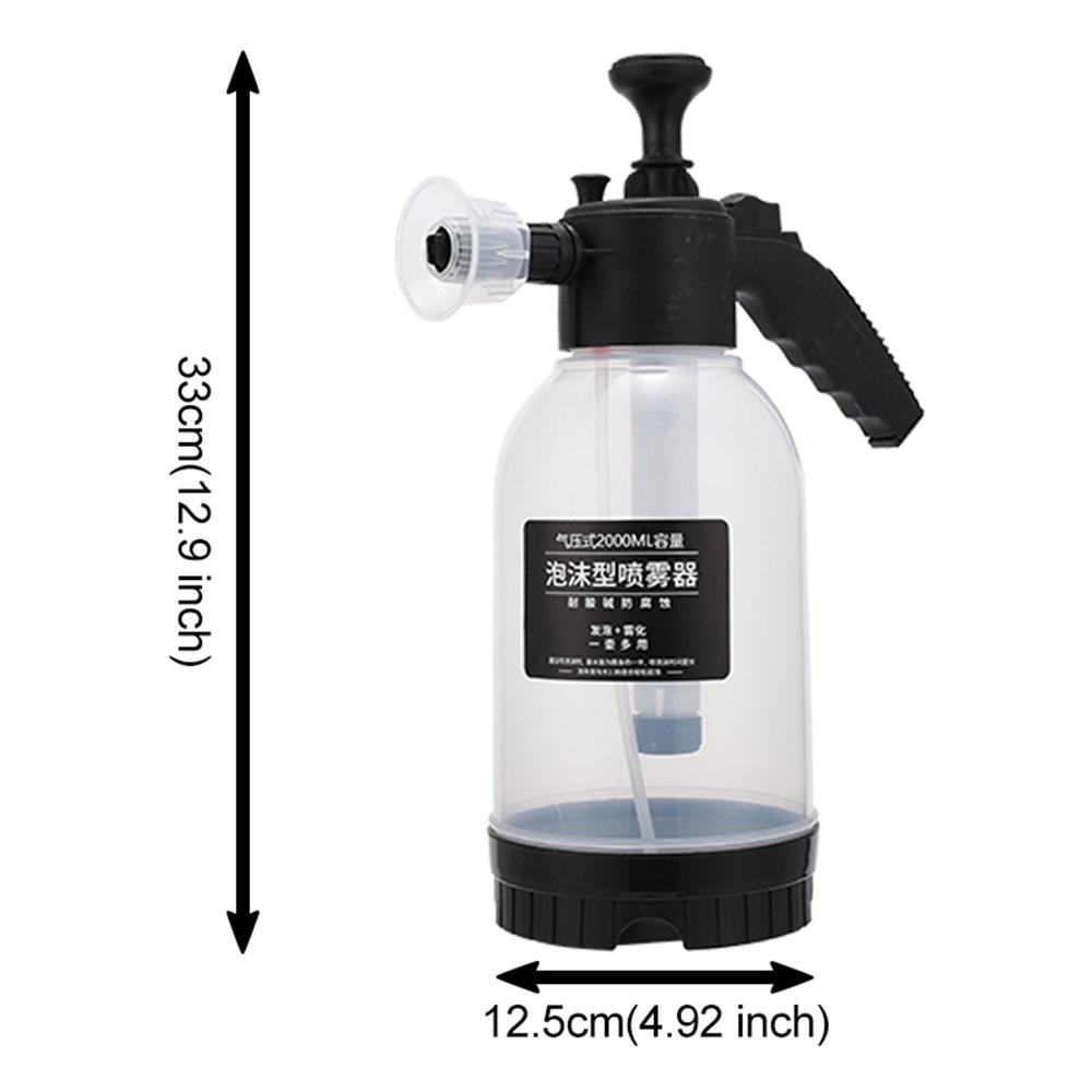 

Автомобильный распылитель пены для снега, две насадки, распылитель, лейка, ручной насос, распылитель под давлением для мойки автомобиля, 2 л прозрачный