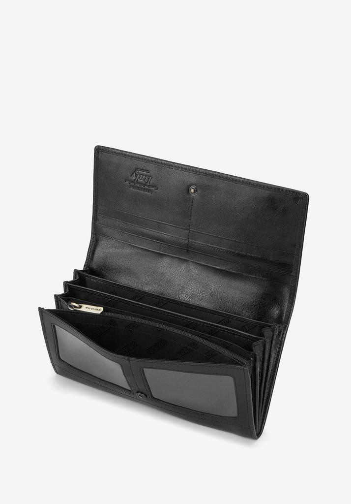 Wittchen Women's Wallet Made Of Genuine Leather, Black And Gold, Black And Gold, Genuine Leather
