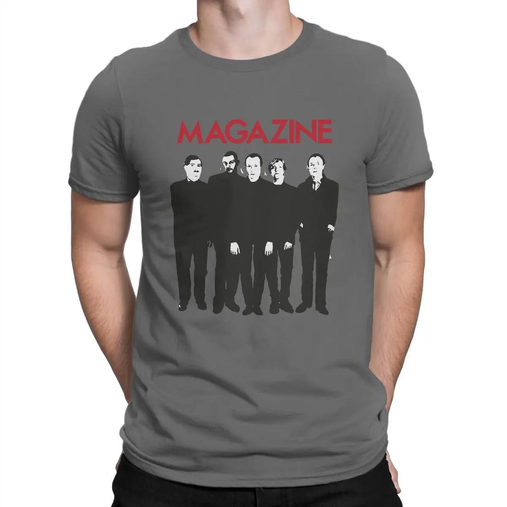 Magazinband T-Shirt Herren Reine Baumwolle Lustige T-Shirts Rundhals Magazin-T-Shirts Kurzarm Kleidung 4XL