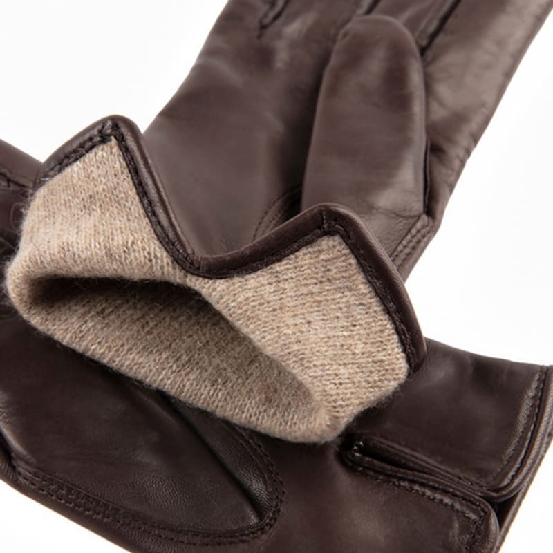 MANI CALDE Nappa Leather Gloves For Women_Brown(Marrone)