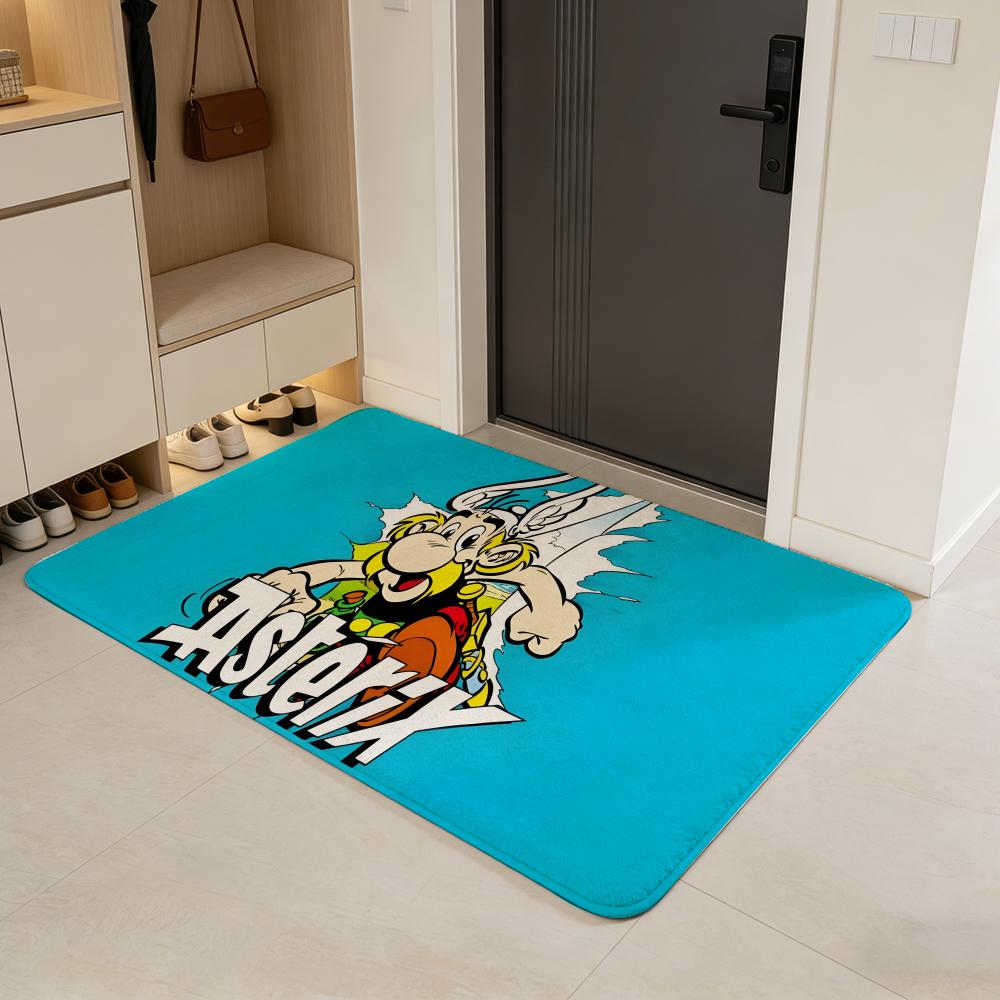 Comic A-Asterix Floor Mat Flannel Door Mat Non-Slip Absorbent Washable Indoor Home Rug