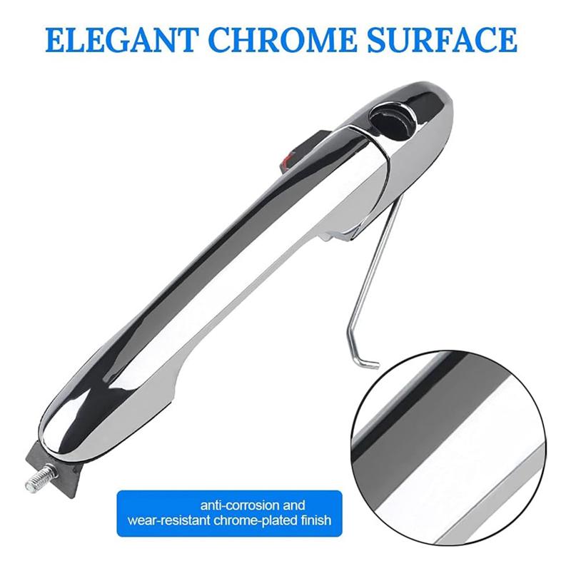 Car Exterior Door Handle 68069943AC For Fiat 500 2012-2019 Outside Handle Chrome Left Driver Side Car Accessories-A99D