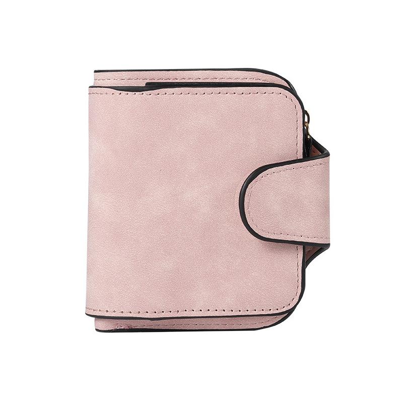 Women Wallet Frosted Leather Vintage Female Clutch Bag Credit Card Holder Ladies Zip Purse Phone Bag Money Clip