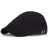 1pc Forward Hat Solid Color Retro British Style Newspaper Hat for Men and Women Simple Versatile Literary Beret for Daily Wear