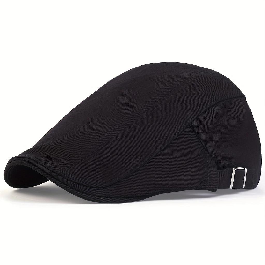 1pc Forward Hat Solid Color Retro British Style Newspaper Hat for Men and Women Simple Versatile Literary Beret for Daily Wear