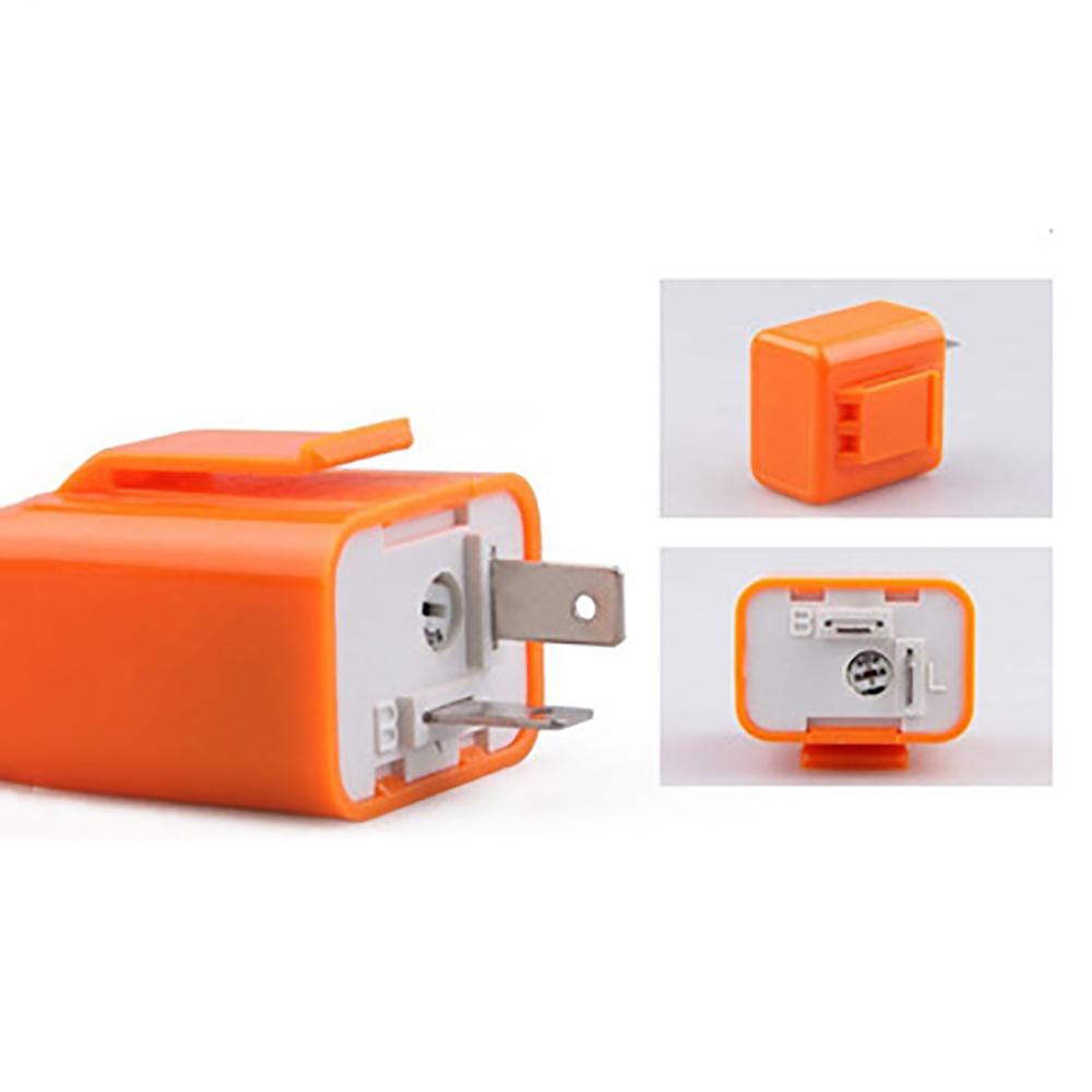 2Pin Electronic LED Flasher Relay Fix Turn Signal Bulbs Hyper Flash Issue Orange
