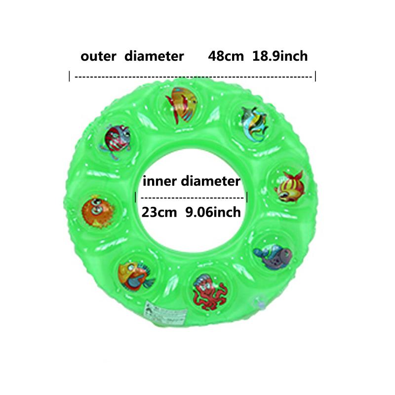 1 buc. Airbag dublu îngroșat Cerc de înot gonflabil de cristal pentru piscină de vară pentru copii, jucării de plajă pentru siguranță în apă plutitoare