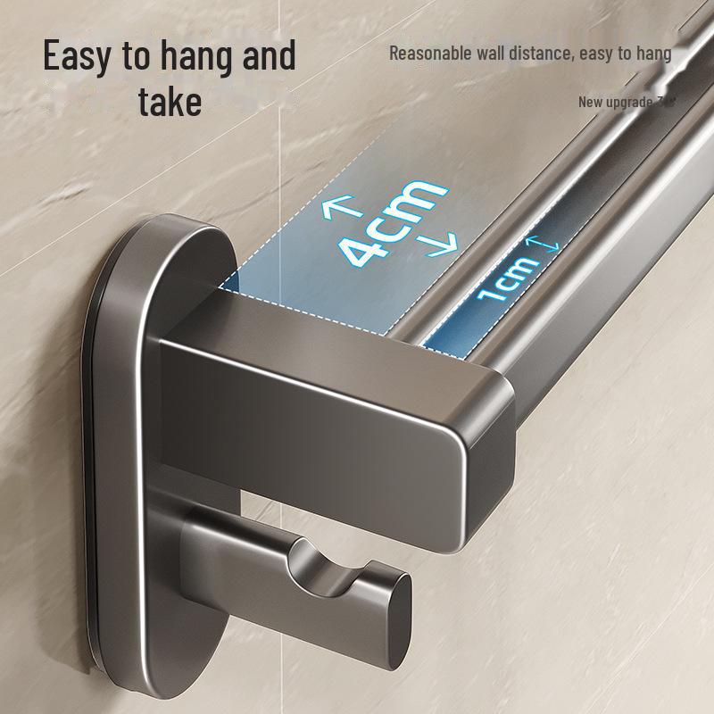 Raft de bucătărie fără găuri cu cârlige din aluminiu pentru spatule și linguri