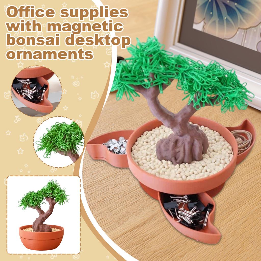Supplies With Magnetic Bonsai Desktop Ornaments