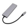 USB C Hub 5 In 1 Multiport Adapter 4K Stunning Display Type C Docking Station for Laptops Tablets Grey Aluminum Alloy