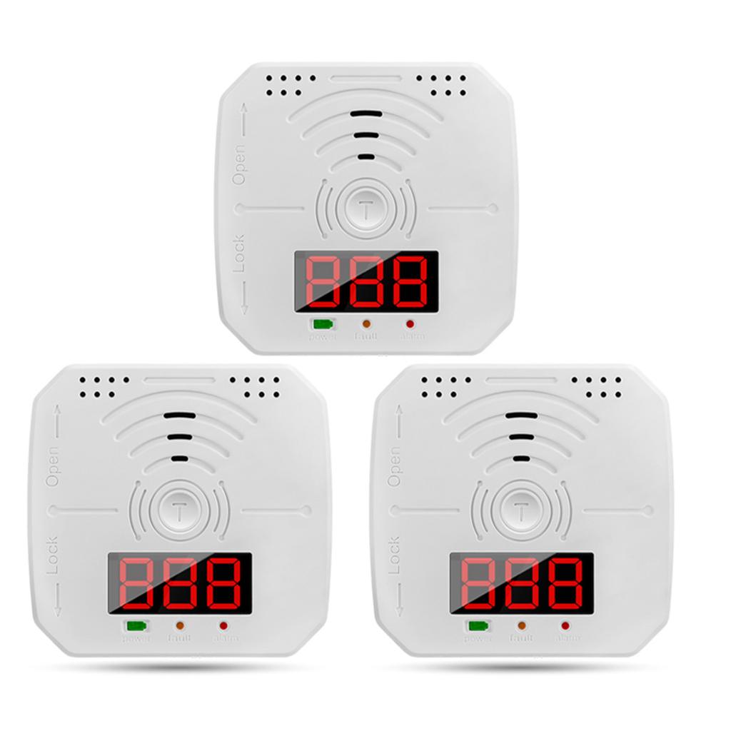 3 Packs Carbon Monoxide Detectors Portable CO Alarm Detector Monitor with LCD Digital Display Sound