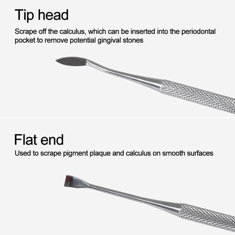 Pet Dog Toothbrush Stainless Steel Double Heads Pets Teeth Cleaning Tools Dental Stones Scraper