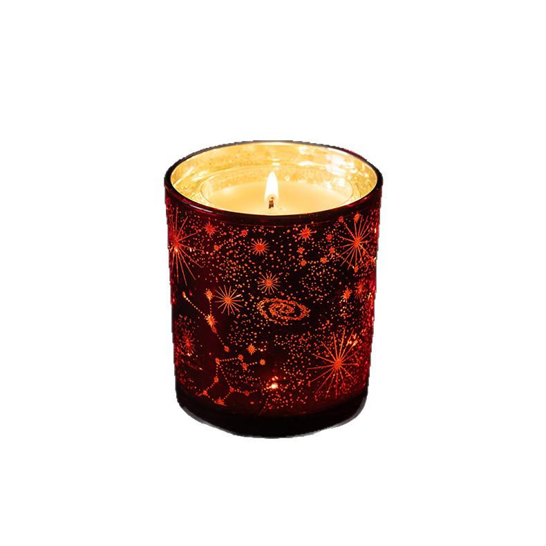 Spot Light-Controlled Soy Wax Essential Oil Fragrance Candle in Elegant Glass