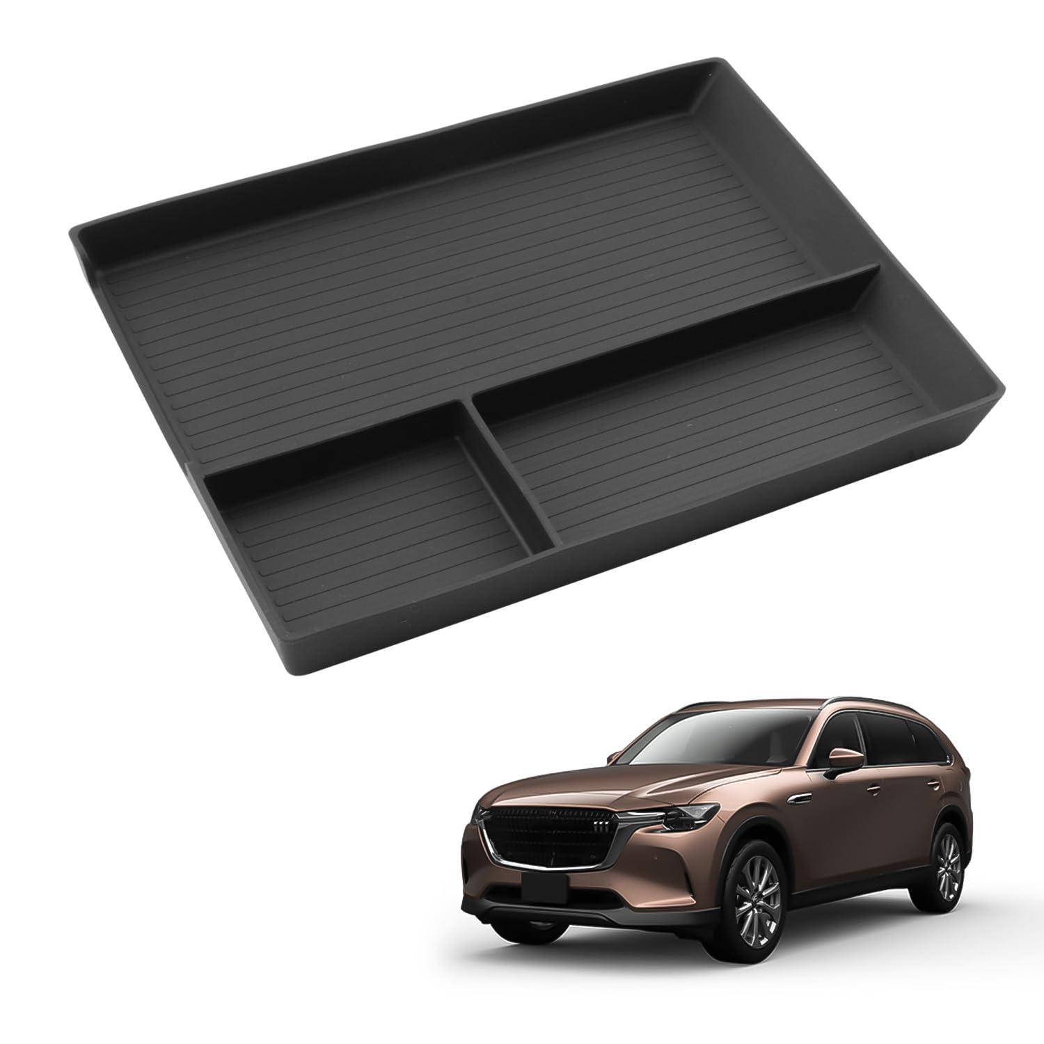 

HUAHAO Mazda Console Storage Console Scratch and Stain Easy to Clean and Install CX-80 Box, Organizer, Box, Non-Slip Mat, Tray, CX-80 Accessories,