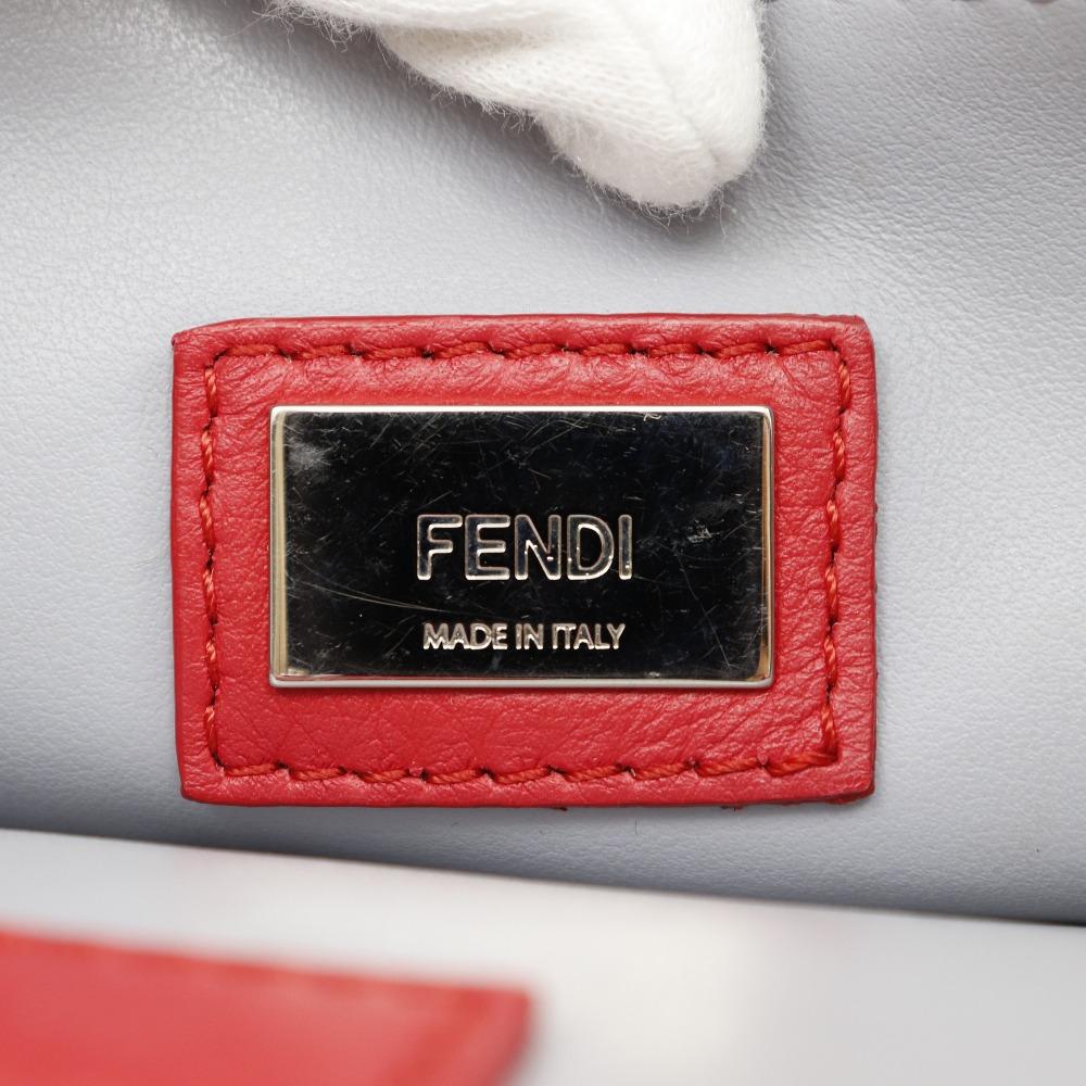 Fendi Poșetă Petite to Jules 8BH253 2WAY Umăr Roșu Piele de Vițel Femei Folosit