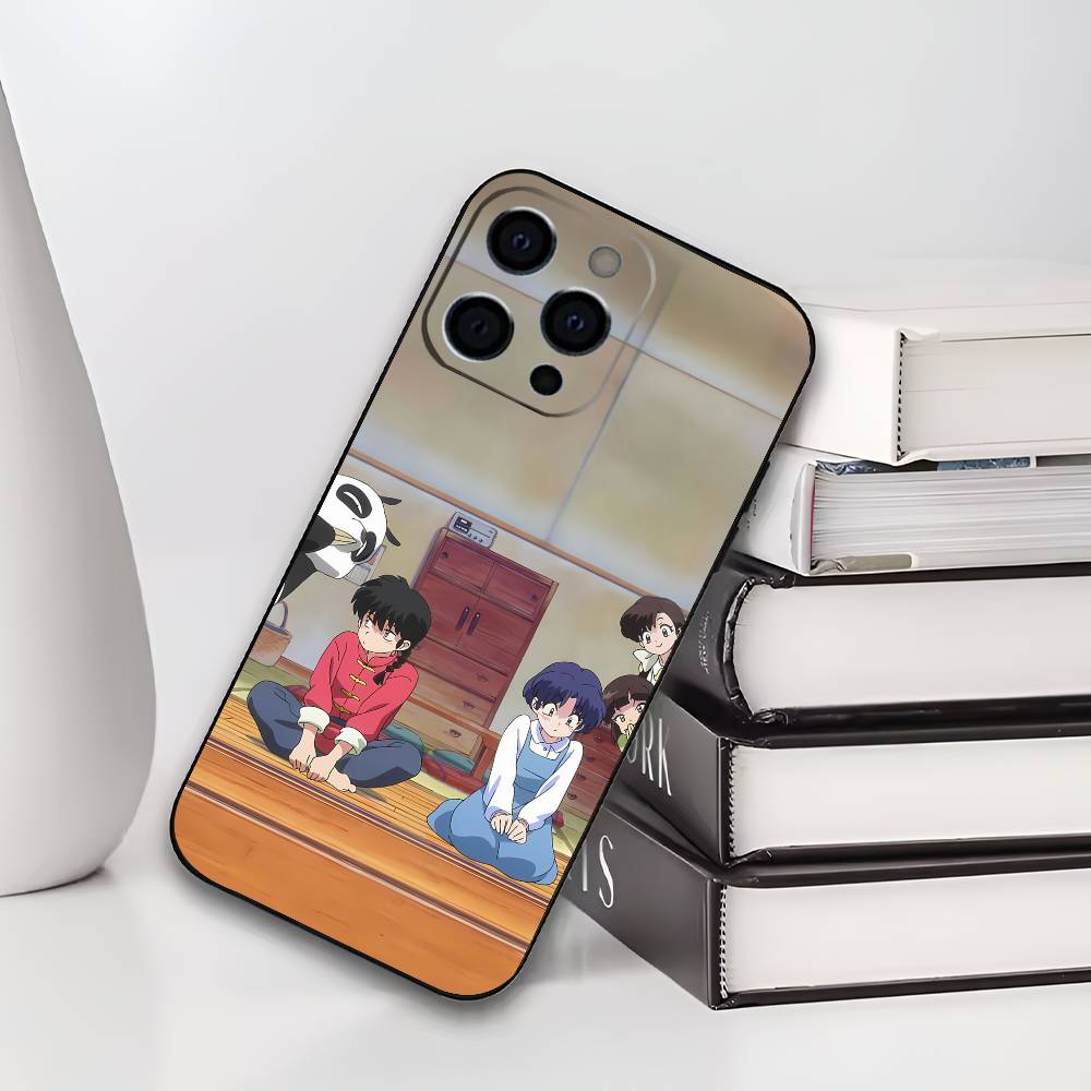 R-Ranma1 2 Phone Case For iPhone 17,16,15,14,13,12,11 Plus,Pro Max,XS,Soft Black Cover