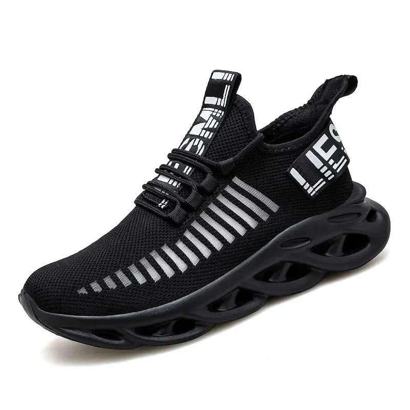 Mens Shoes Comfortable Sneakers Men Breathable Running Shoes Mesh Tenis Sport Shoes Size 46 Walking White Sneakers Men
