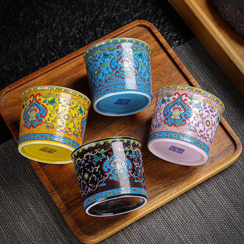 Chaxun 999 Enamel Silver-Plated Ceramic Teacup