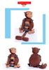Perlen samt Affe Kinder 2-in-1 Anti-Verlust Rucksack & Leine mit kleinen Taschen