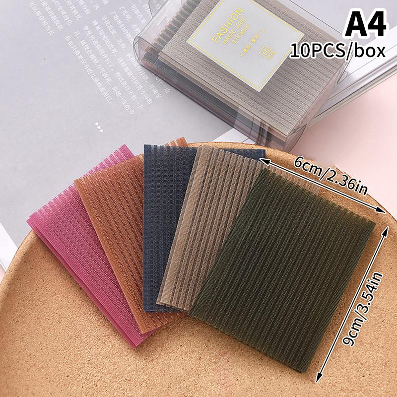 10Pcs Novel Front Hair Fringe  Stabilizer Makeup Sticker Pad Patch Pastel Clip Bangs Magic Tape Fringe Girls Gifts