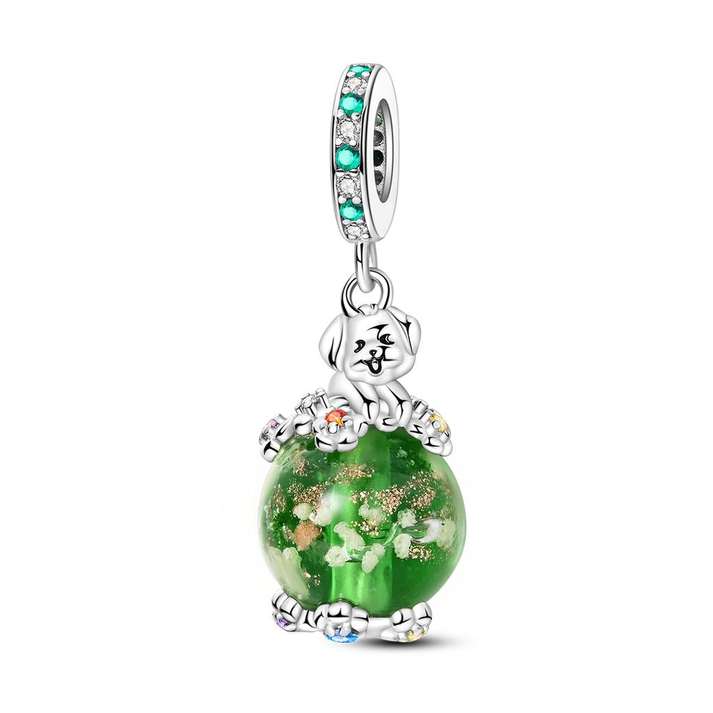 Green Charm Bead Charms Authentic copper Bead Charms Shamrock Avocado Pendants Ideal For Bracelets Making Woman Jewellery Gift