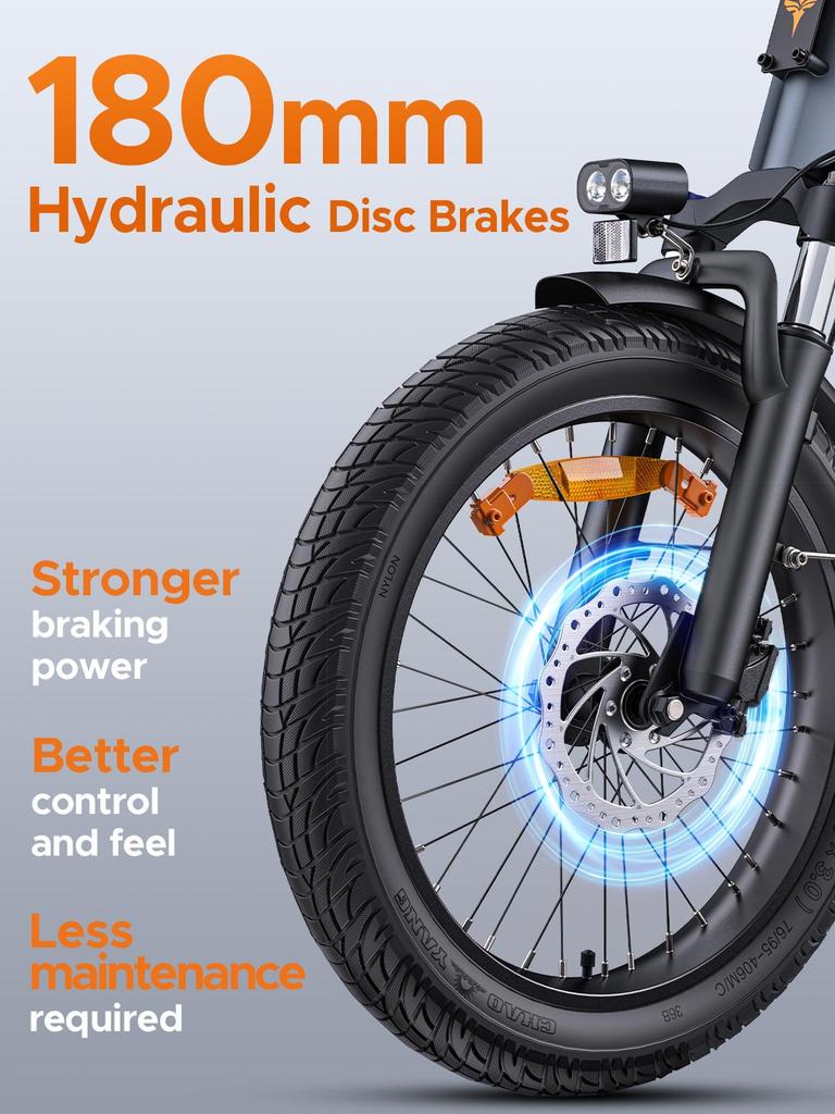 Engwe LE20 E-Bike, 250W Motor, 25km/h, 350km Max. Reichweite, 48V19.2Ah*1/*2, 20x3.0", 25km/h, Konzipiert für Stadtfahrten und Überlandreisen