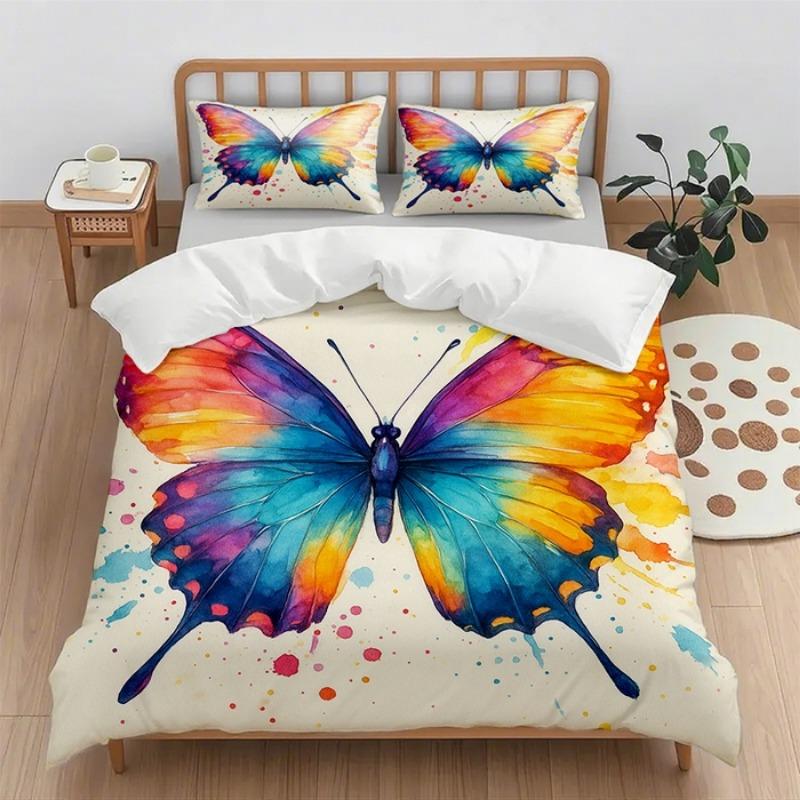 New Digital Printing Quilt Cover Set (Quilt Cover + Pillowcase) 2Pcs/3Pcs Holiday Gift Household Quilt Cover Without Sheets