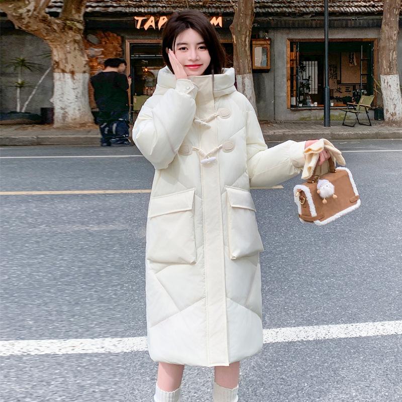 Korean Version Thickened Bread Clothes Down Cotton-padded Clothes Women's Loose Winter Jacket Medium and Long Knee-padded Jacket