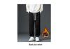 Men's Fleece-Lined Slim-Fit Cuffed Sweatpants - Thick, Stylish, Large Size, Steel Stamp Design for Autumn/Winter