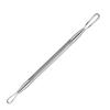 Stainless Steel Blackhead Remover Dual-Ended Acne Tool with Textured Head for Extracting Pimples and Comedones.
