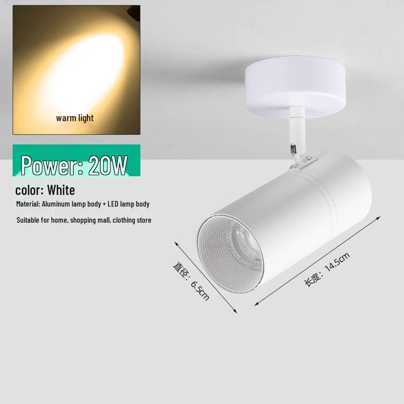 COB LED Surface-Mount Spotlight for Retail and Home Background Walls