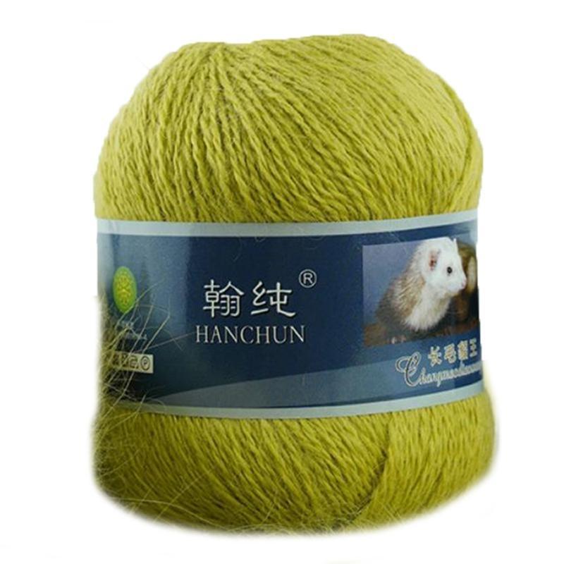 652F Soft Rabbit Hair Yarns Thread Mink Wool Yarn Crochet Knitting Scarf Baby Sweater