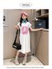 Girls' Casual Korean Style T-Shirt Dress - Summer Western Skirt for 12-Year-Olds