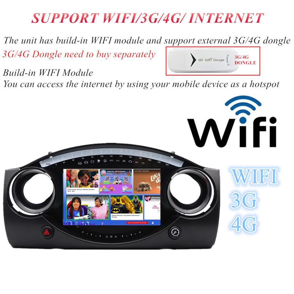 9'' 4+32GB Stereo Radio GPS Navi FM For BMW Mini / Mini Cooper 2000-2008 Carplay