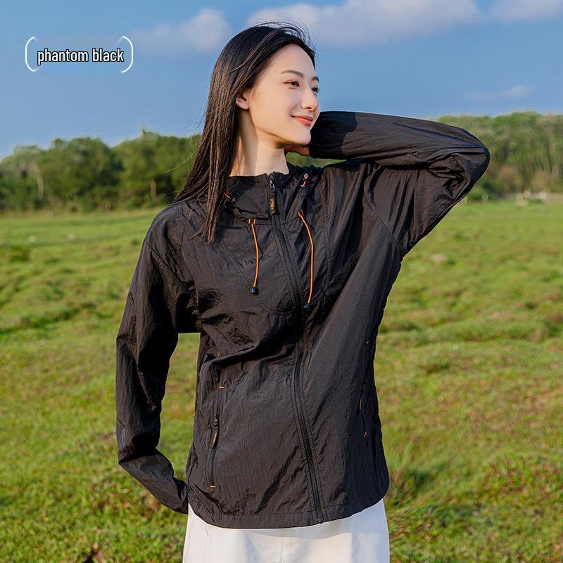 Women s Summer Hooded UV Protection Ice Silk Jacket - Breathable, Loose Fit, UPF 50+ Sun Protection.