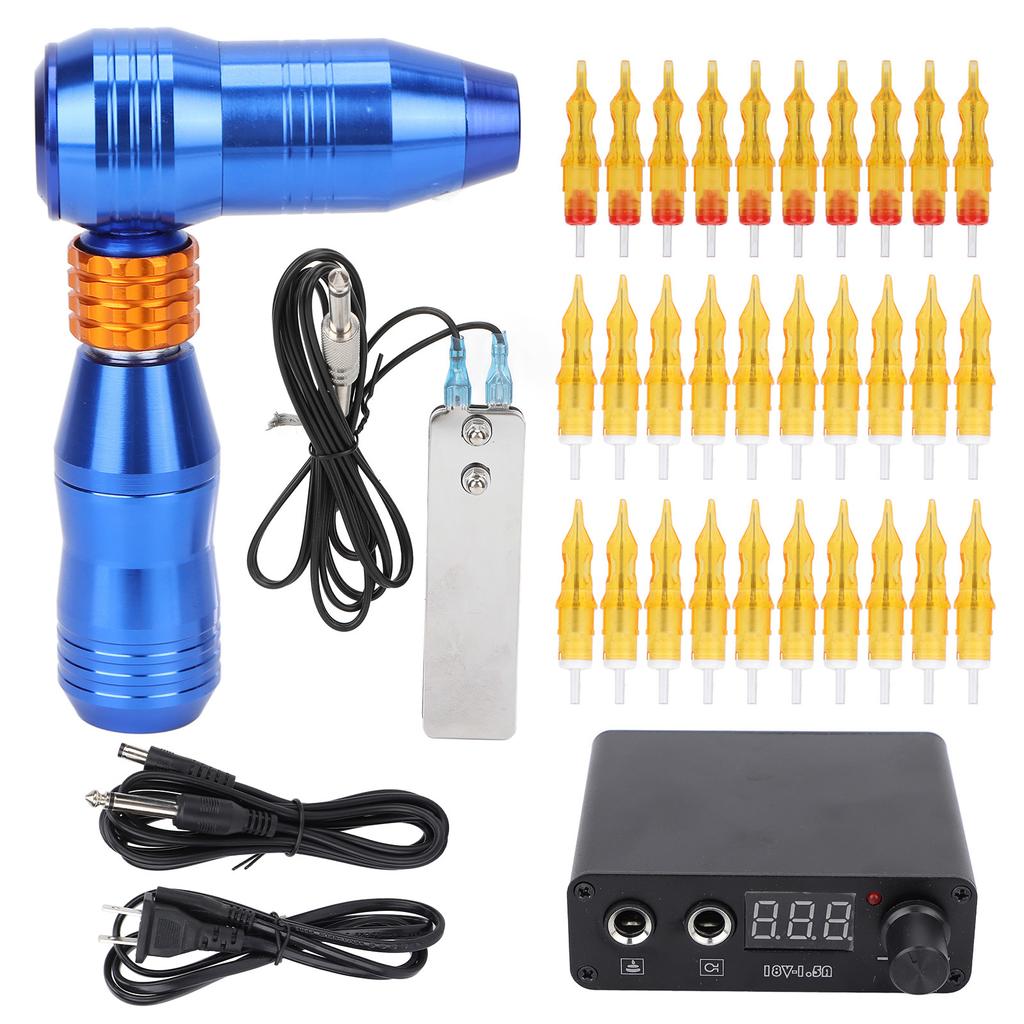 Rotary Tattoo Machine Tattoo Foot Pedal Stainless Steel Cartridge Needles Complete Tattoo Motor Pen