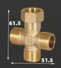 1/2 Zoll 3/4 Zoll 20mm 25mm Gewinde Vierwege-Verbindungspunkt Dreiwege-Kreuz Vierwege-Wasserrohr-Verbindungsstücke Messing Rohr Antik