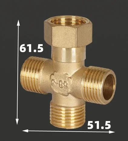 1/2 Zoll 3/4 Zoll 20mm 25mm Gewinde Vierwege-Verbindungspunkt Dreiwege-Kreuz Vierwege-Wasserrohr-Verbindungsstücke Messing Rohr Antik