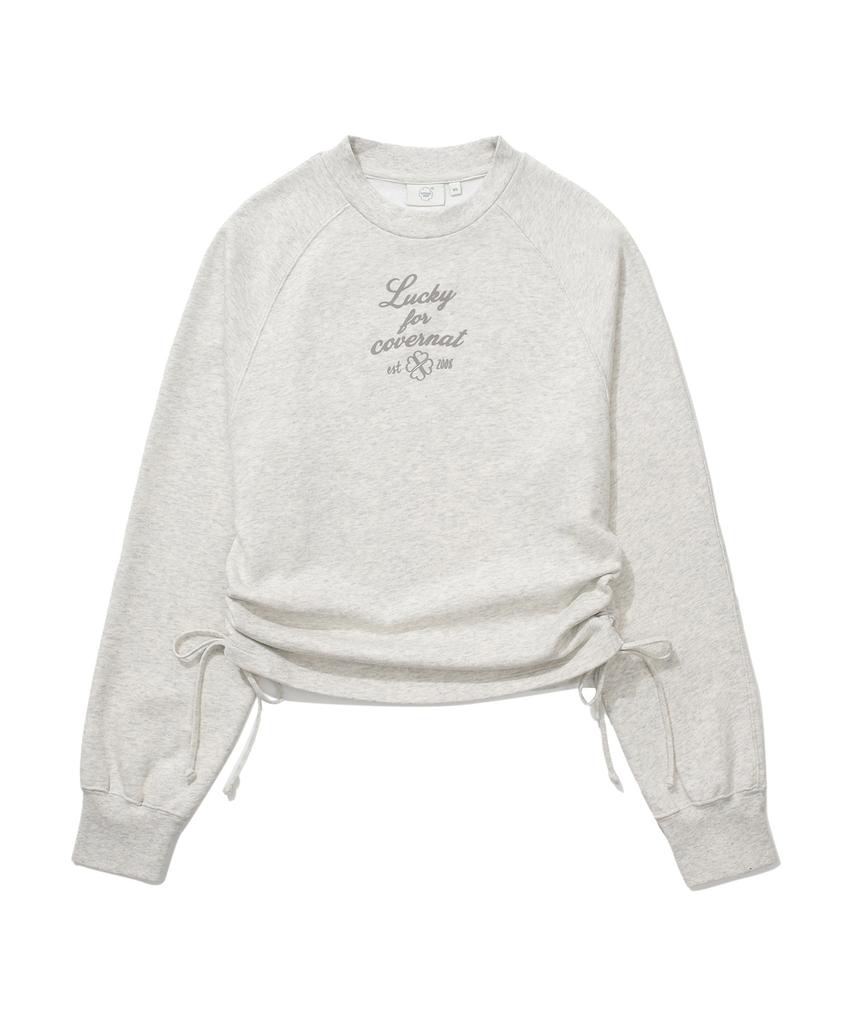 COVERNAT WOMAN Shirred Sweatshirt Oatmeal